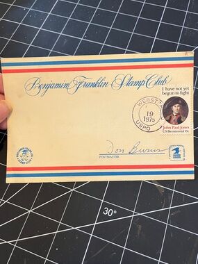 Benjamin Franklin Stamp Club Commemorative Envelope